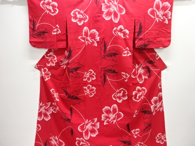 JAPANESE KIMONO / YUKATA / COTTON / FLOWER